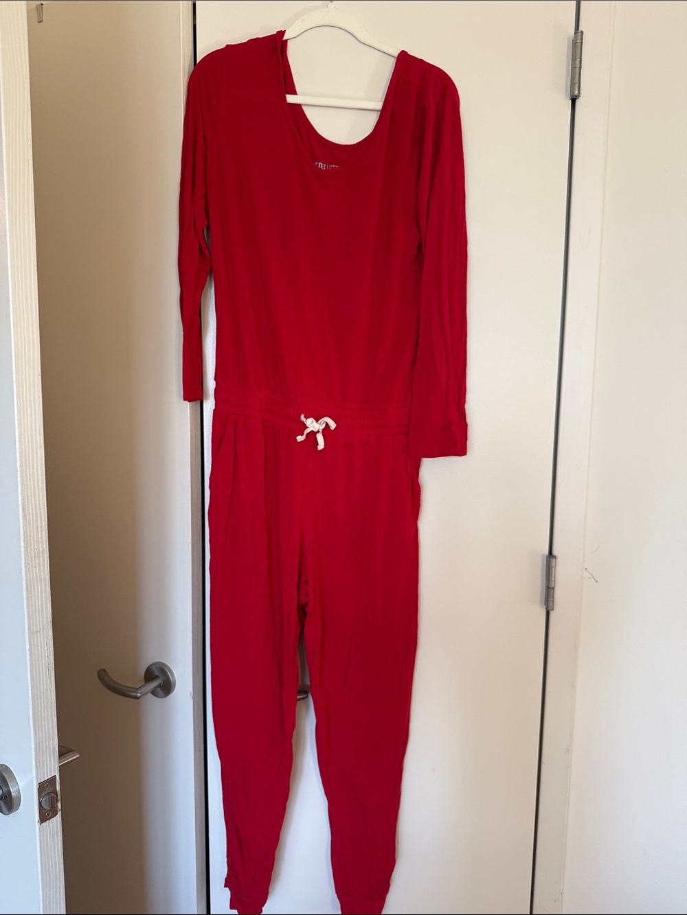 Cozy Red One-Piece Pajama Jumpsuit